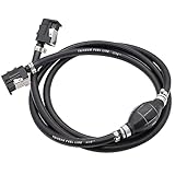Tnisesm 5/16' 6FT Fuel Line Assembly, with Connector Rubber Marine Outboard Boat Motor RVs Fuel Assembly with Primer Bulb 304 Steel Hose Clamps