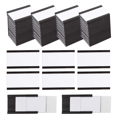 BLSUREFYX 40pcs Magnetic 'C' Channel Label Holders 1x2in