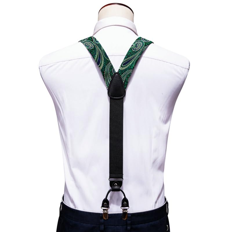 Set de Tirantes y Corbatín Paisley para Hombre miniatura 4