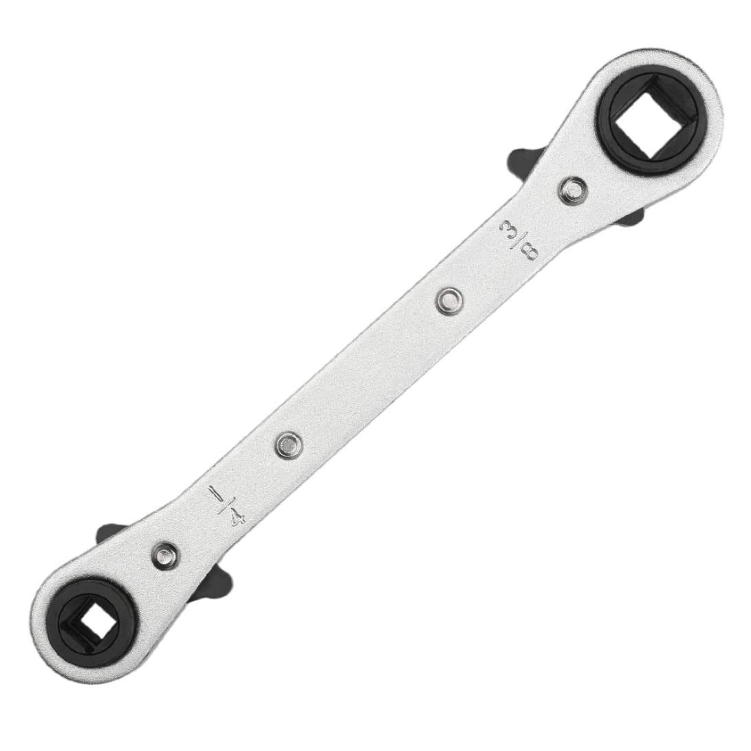 Porgeel Ct-122 Refrigeration Ratchet Wrench Double Headed Square 4 In 1 Ratcheting Strong Gear Spanner