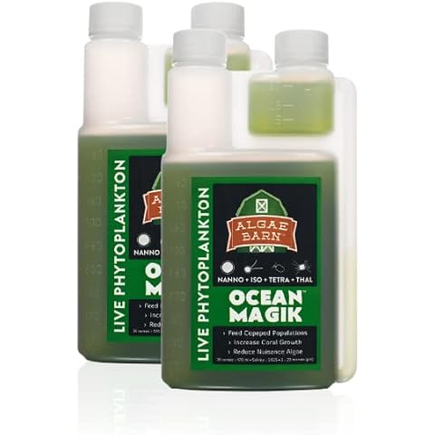 OceanMagik Live Phytoplankton Blend - Tetra x Nanno x Iso x Thal Phyto Food for Coral and Copepod (32oz) Cover