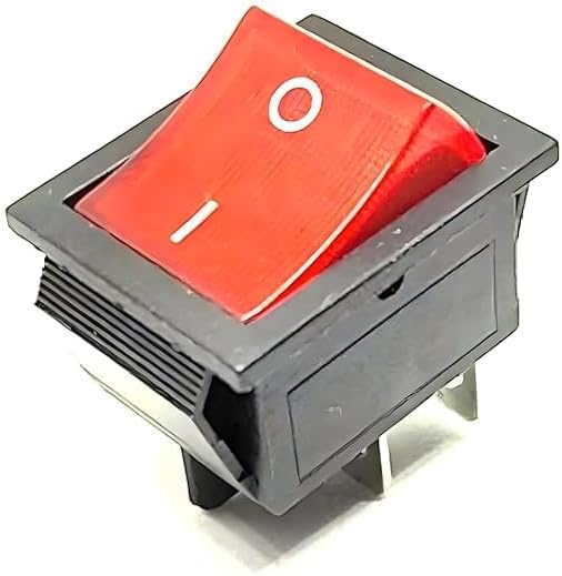 R&D 2 Pin Black Button On/Off Rocker Switch Ac 250V/15A 125V/20A Rocker Switch 15 A One Way Electrical Switch pack of 20