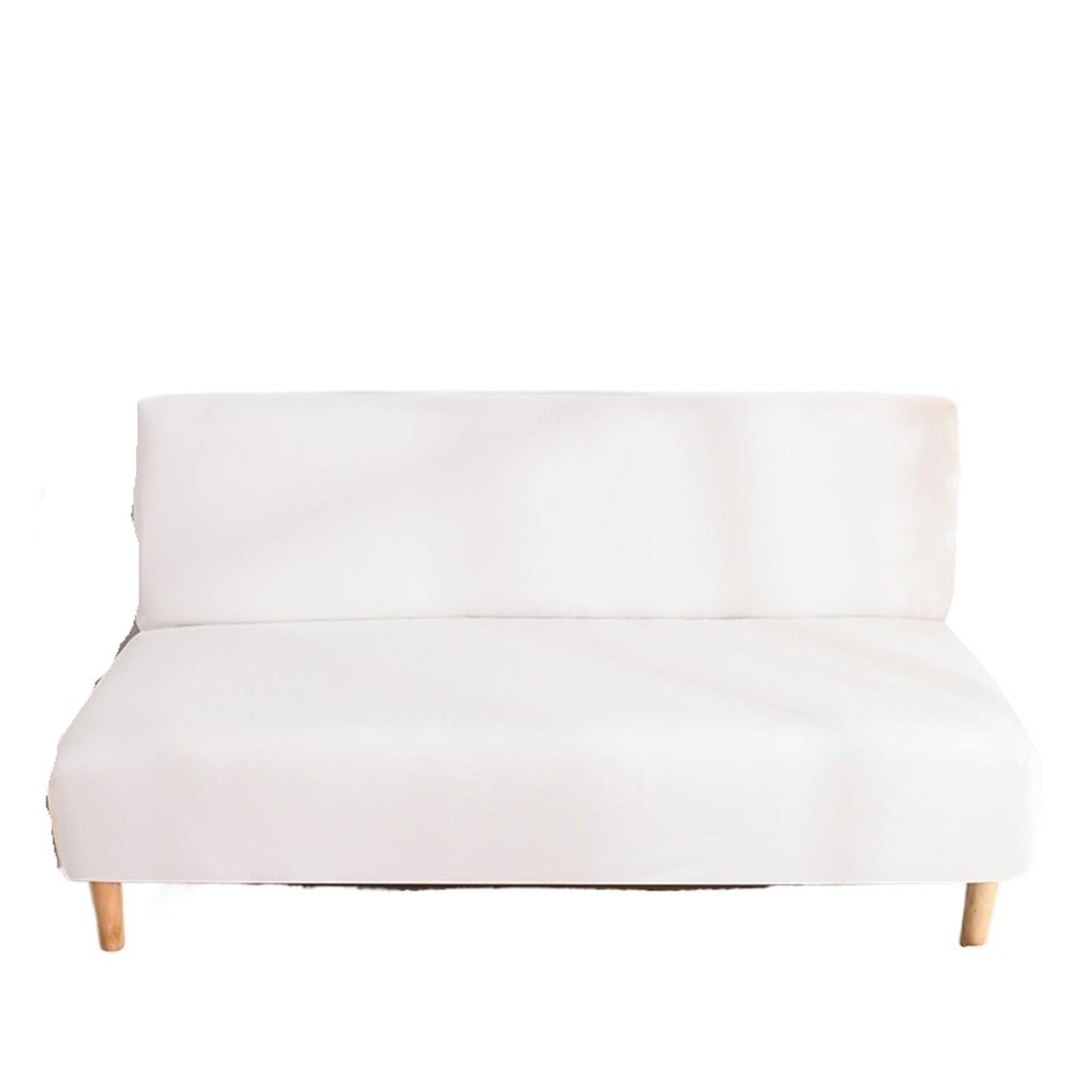 DHYUACN Armless Sofa Slipcover Stretch Solid Color Sofa Cover Without Armrests High Elasticity Anti-Scratch Couch Slipcover Four Season(Color 1,190-210cm)