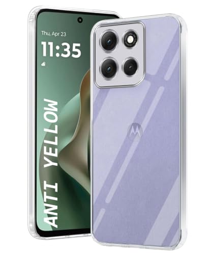Image of DIZORO Compatible with Motorola Moto G86 Power 5G Back Cover Case Clear,[ Anti Yellow ][Military Grade Protection] Hard PC Back Cover Transparent