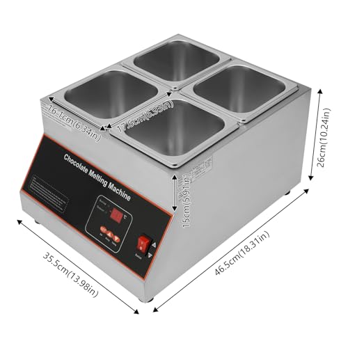 Máquina para Fundir Chocolate con 4 Tanques y Temperatura Ajustable miniatura 2