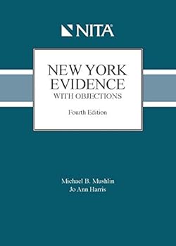 Plastic Comb New York Evidence with Objections Book