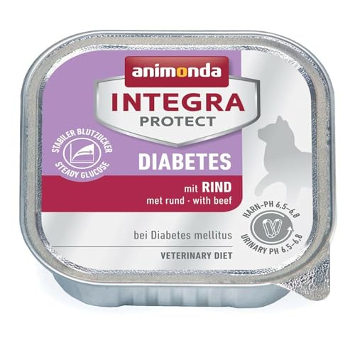 animonda INTEGRA PROTECT Katzenfutter nass Diabetes Rind (16 x 100g) – Ansicht 1