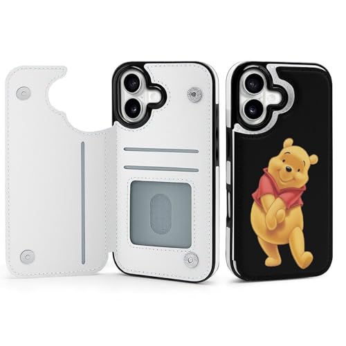 手帳型 くまのプーさん (1) 対応 iPhone 17 ケース カード収納 スマホケース 財布型 携帯ケース 軽量 全面保護 スタンド機能 誕生日 プレゼント