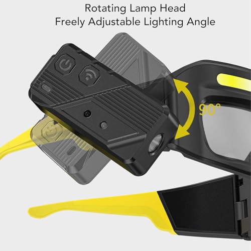 Linterna frontal COB 1000LM con sensor de onda para pesca y camping nocturno 5