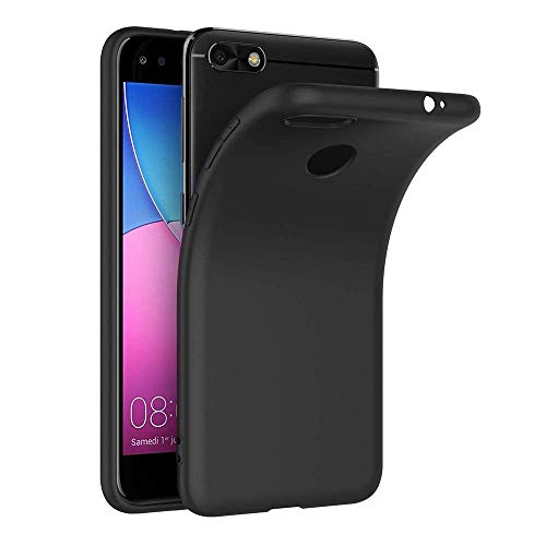 COPHONE® - Cover per Huawei Y6 PRO 2017, in Gel TPU Silicone Morbido, Ultra Sottile con Antiurto, Colore: Nero