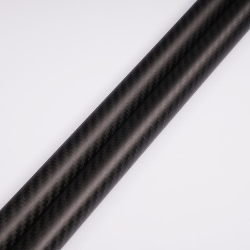 2pcs/Bag 25*23*500 1.0mm Thickness Twill Matte 3K 100% Carbon Fiber Round Tube in Stock - (Color: 2pcs 25X23X500)