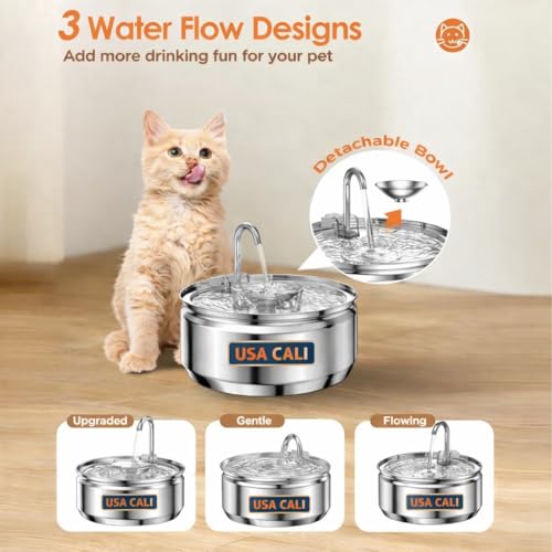 Fuente automática para mascotas de acero inoxidable 3.2L miniatura 3