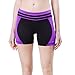 Baleaf Women's Workout Fitness Yoga Shorts Inner Pocket Black Purple Size L
