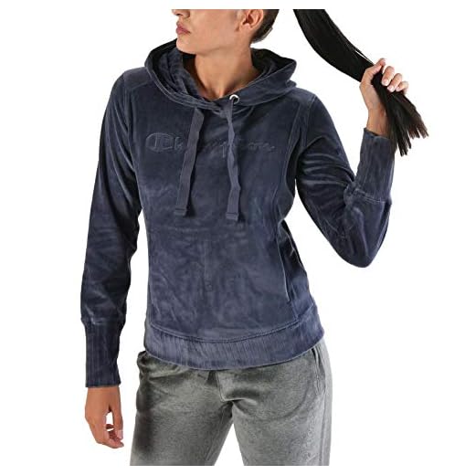 Champion Athletics dam hoodies lounge mode blå S