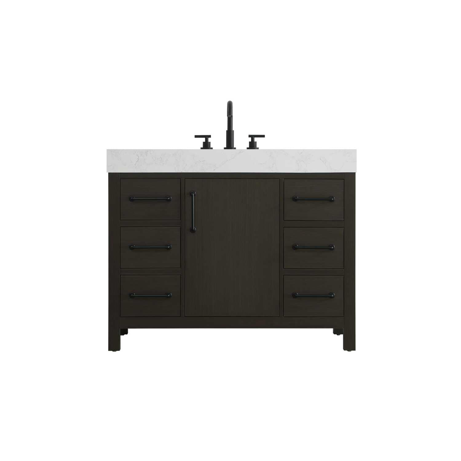 Elegant Kitchen and Bath 42" Single Bathroom Vanity in Mocha Brown by Elegant Lighting – unspecified, Wood, Mocha Brown, Model 5621147