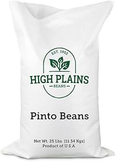 High Plains Pinto Beans | 25 Pound Bag | Farm-Fresh Pinto Beans | Non-GMO Verified | High Protein & Fiber Source | Dry Beans | Directly Sourced from Local Farmers