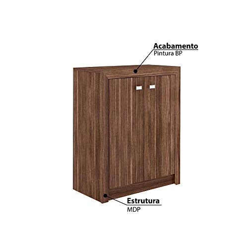 Armário para Escritório Baixo Tecno I 2 Pt Nogal