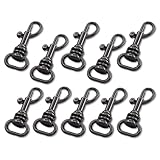 [ナB小] １０個入り わんこナスカン 尾内径10mm 小サイズ 縦32mm 鉄砲ナスカン 黒ニッケル