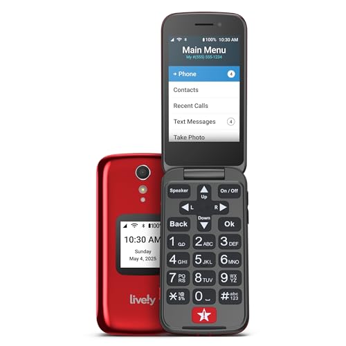 LIVELY Jitterbug Flip Cell Phone for Seniors - Not Compatible with Other Wireless Carriers - Must Be...