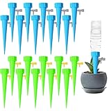 🌱【Automatisch Bewässerung】Automatisches Bewässerungssystem mit dem verbesserten einstellbaren Schalter verfügt über ein Ventil, das die Tropfmenge steuert und eine Überwässerung ohne komplizierte Einstellschritte verhindert. Sie können die Durchflussrate auf 1 - 15 Tage oder länger für Ihre kurzen Geschäftsreisen oder längeren Reisen einstellen.