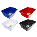Wash Basin, 12 Quart Dish Pan, Plastic Wash Tub Dishpan Basin, Tub for Soaking Feet, Dish Pans For...