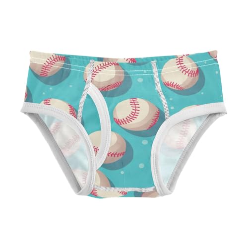 KLL Baseball Pattern Toddler Boys' Soft Boxer Briefs Cute Undies