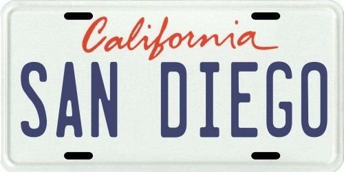 SAN Diego California Metal CA License Plate