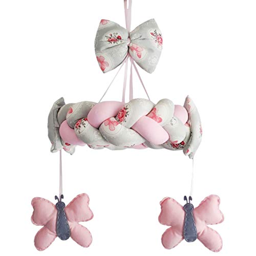 Móbile Berço Bebê Borboleta Rosa