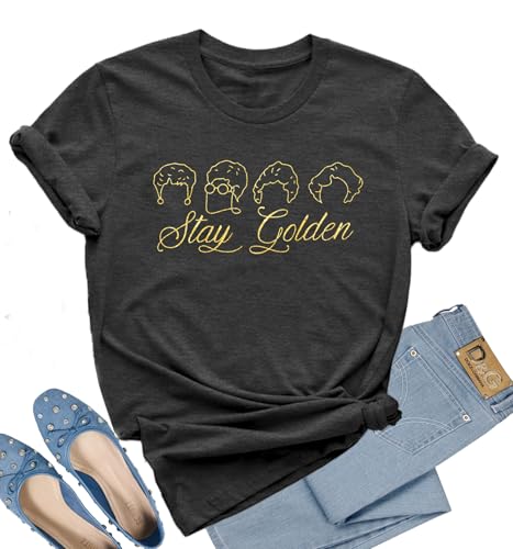 Golden Girls Shirts for Women Inspiration Letter Graphic Kindness Shirts Casual 80s Vintage Tee Top
