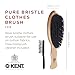 Kent CS1B Clothes Brush, Fabric Lint Remover for Cotton, Wool, Suede and Silk, Pure Black Bristles Handcrafted Two Tone Cherrywood Veneer Remover for Dust, Fluff and pet Hair. Made in England