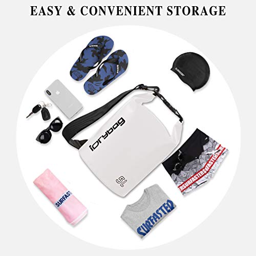 Image of IDRYBAG Dry Bags for Kayaking, Paddleboarding Travel; 2L /5L /10L /15L /20L; Waterproof, Floating, Dry Sack; Perfect for Hiking, Camping, Trekking, Fishing