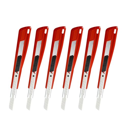 6 Pack Box Cutter Retractable, Utility Knife 9MM Wide Snap-Off Blades - image 1