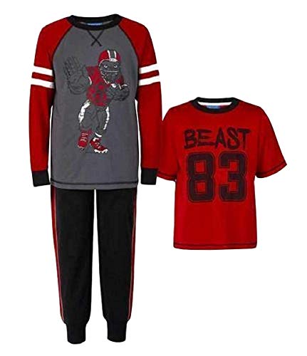 St. Eve Boys' 3-Piece Raglan Short and Long Sleeve Pajama PJ Set