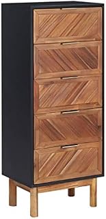 vidaXL Solid Acacia Wood Sideboard Wooden Storage Cupboard Cabinet Buffet Drawers Living Room Bedroom Home Decoration Furniture MDF