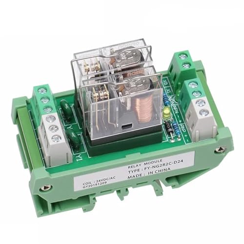 Relais à 2 canaux 12V 24V 1SPDT FY-NG2R-2C-12VACDC enfichable pour carte de contrôle