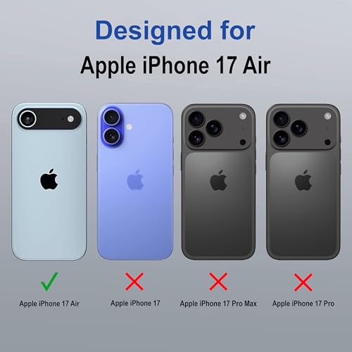 Image of amazon basics Back Case Cover for iPhone 17 Air | Scratch-Resistant Back Cover | Navy Blue