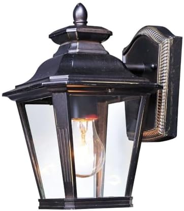 Maxim Knoxville-Outdoor Wall Lantern Early American in Early American Style-7 Inches Wide by 11 inches high-Bronze Finish-Clea