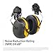 3M PELTOR Hearing Protection Earmuffs, X Series X2P3E, Cap Style Hard Hat Attached, Noise Protection NRR 24 dB, Pack of 1, Construction, Manufacturing, Maintenance, Automotive, Woodwork, Black/Yellow