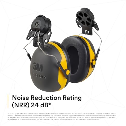 3M PELTOR Hearing Protection Ear Muffs, Cap Style Hard Hat Attached, NRR 24 - image 5