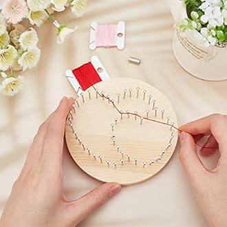 GORGECRAFT Heart String Art Kit Craft Cupcake All Necessary Accessories And Frame For Adults Crafts Kit Arts Projects Home Wall Decorations Unique Gift Wall Decor