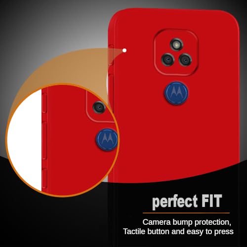 Image of Back Cover for Motorola Moto G9 4G / E7 Plus 4G | Full Camera Protection | Premium Liquid Silicon Case | Flexible Bumper Case for Motorola Moto G9 4G / E7 Plus 4G (Red)