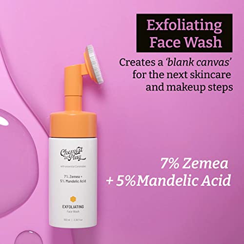 Image of Chemist At Play Exfoliating Body Wash + Exfoliating Face Wash | With Ph Value 4.5-5, Helps To Gently Remove Dead Skin Cells | Suitable For Dry, Normal & Combination Skin Type | 236ml + 100ml