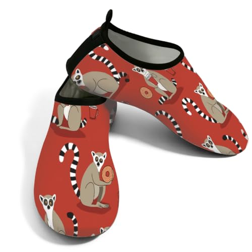Calcetines acuáticos unisex de lémures para playa y piscina
