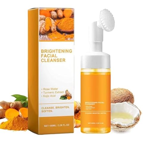 Omexry Turmeric Facial Cleanser, Turmeric Face Wash for Black Women, Turmeric Kojic Face Wash, Turmeric Glowing Foaming Face Cleanser, Turmeric Glow Skincare (1PC) Cover