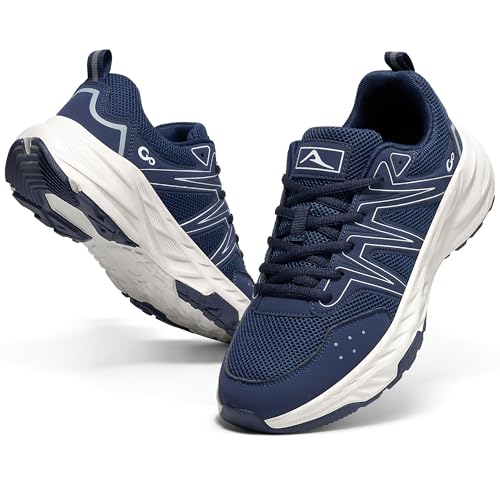 Ablanczoom Mens Walking Shoes Sneakers: Comfortable Breathable Non Slip Gym Workout for Tennis Gym Workout Blue
