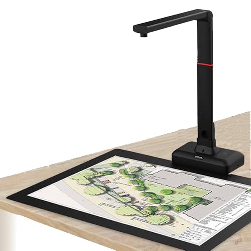 Cashwise A2 Overhead Scanner, Document Scanner for Large Format Documents & Books up to A2. Resolution up to 23MP, Book Double Pages Smoothing & Split Auto Scanning, OCR Text Recognition