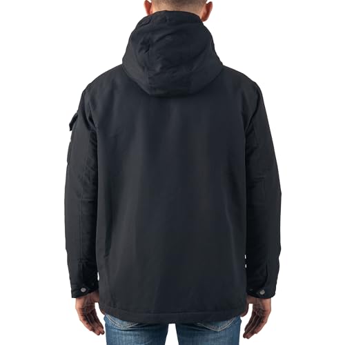 Alpine Swiss Shane Mens Sherpa Lined Parka Hooded Winter Coat Cargo Utility Jacket 6