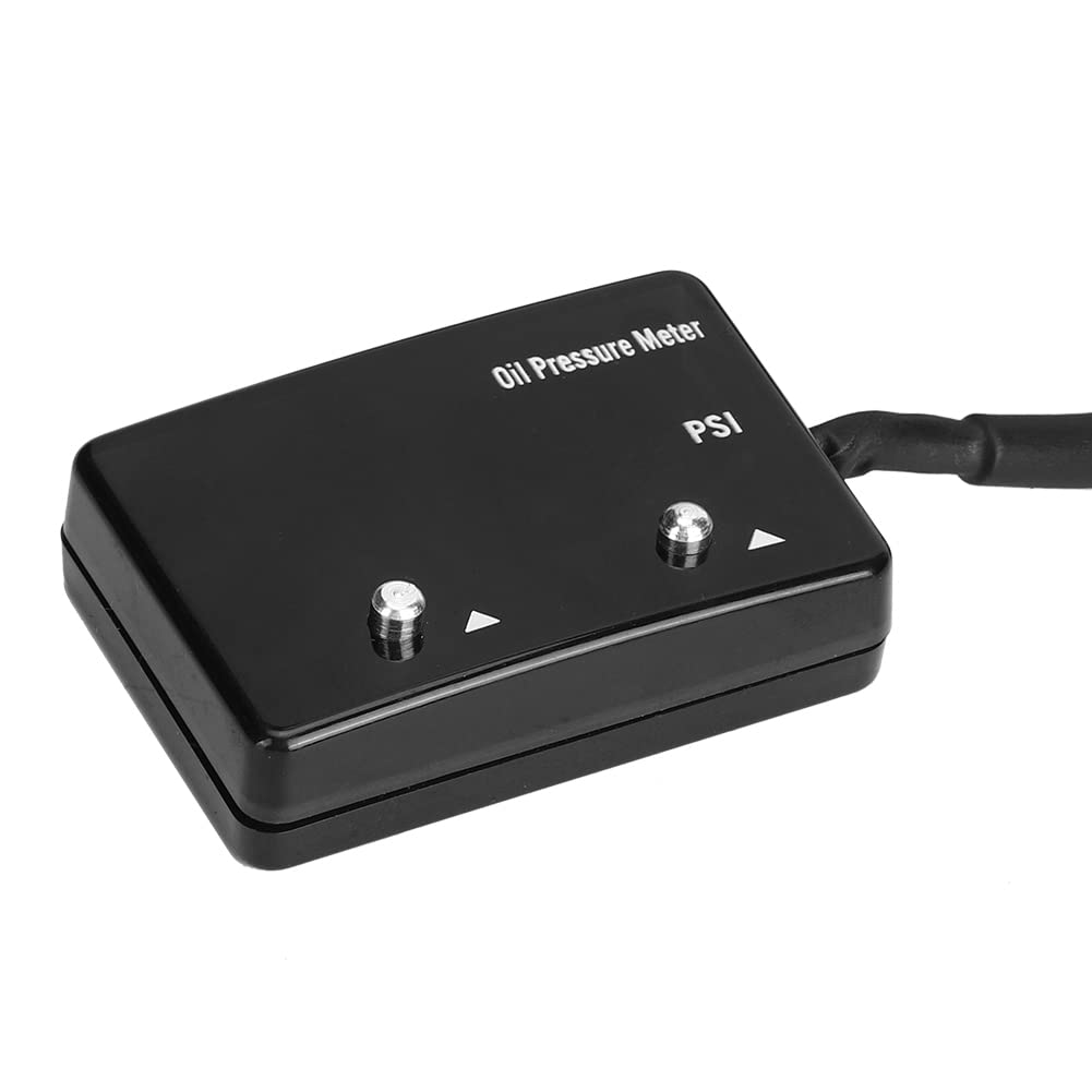 Suick Indicatore di pressione dell'olio, indicatore digitale LED rosso per veicoli da 12 V per il motore del veicolo