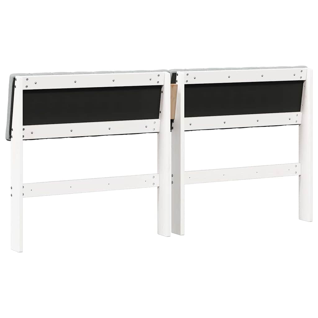 Tête de lit capitonnée Gris Clair 160 cm en Bois de pin Massif, Design Moderne scandinave, avec Coussin rembourré, idéale pour Chambre Adulte ou Enfant, Confort et élégance