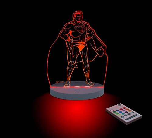 FUNLIGHT Superman LED Night Light with Remote Control. Choose Colours, dimmer, Set Timer, auto Colour and More!